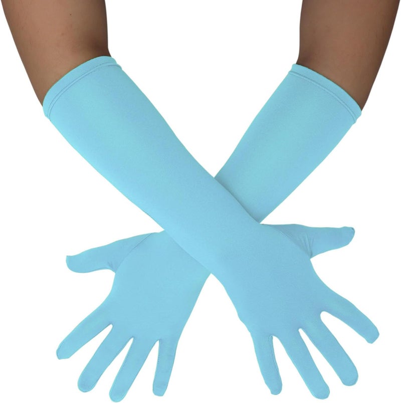 Sheface Men's and Women's 15'' Long Spandex Banquet Party Wedding Gloves - Stretchy Costumes - Image 1